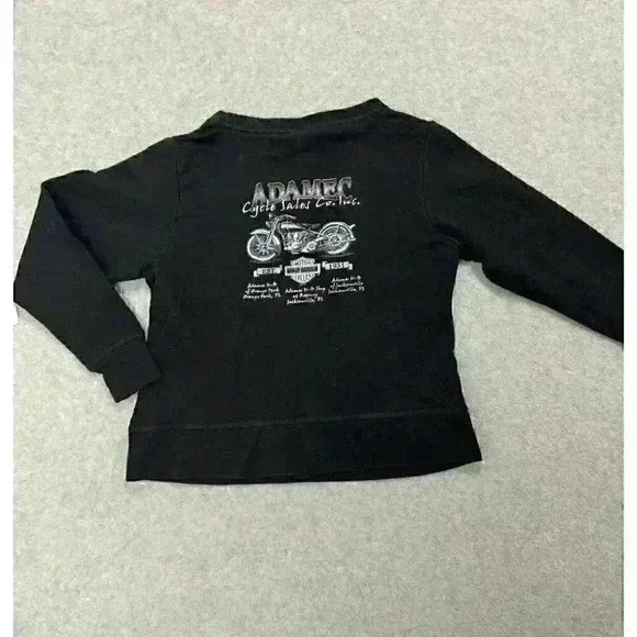 VTG Y2K Harley-Davidson Women’s V-Neck Sweater XS Black Pullover Biker Florida - Picture 8 of 14